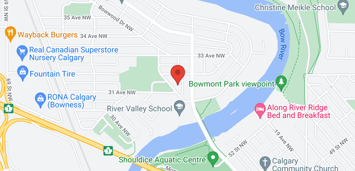 map of 6128 Bowwood  Drive NW